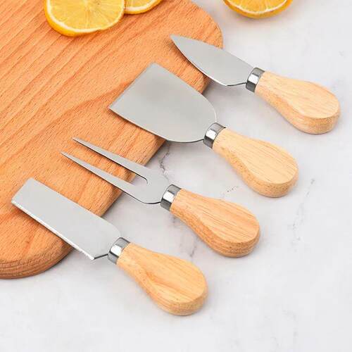 4 Cheese Knives Set Cheese Cutlery Steel Stainless Cheese Sl