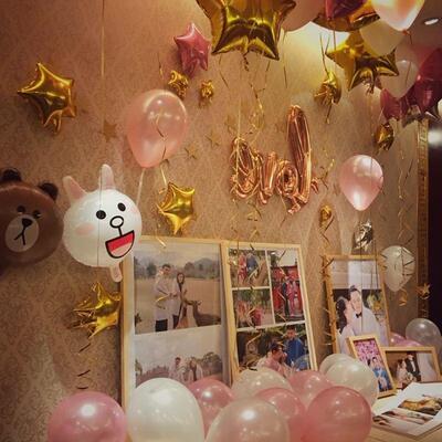 18inch heart star foil balloon Party birthday balloons 气球