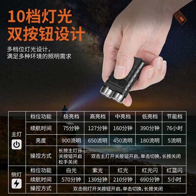 LED key chain light strong light mini flashlight emergency f