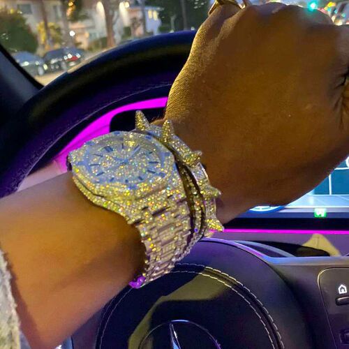 Spike Pointed Zircon Mens Rap Brlet Hip Hop New Brlet