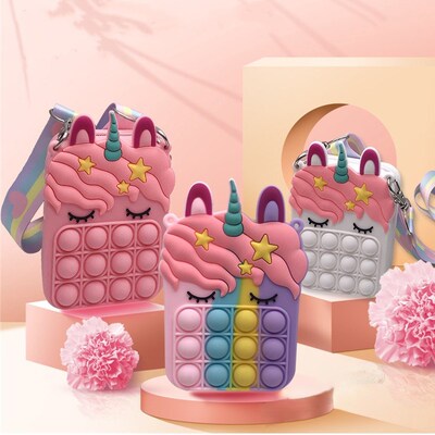 New Relieve Sress Silicone Push Bubble Stationery Storage Cu