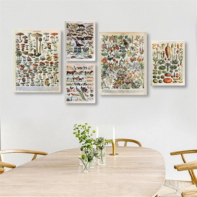 Palaeobios Plant Retro Poster Flower Animal Insect Butterfly