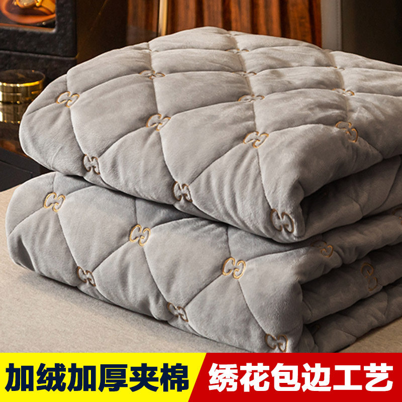 冬季绣花珊瑚绒床笠加厚夹棉单件床罩法兰绒防滑固定床垫,床上用品,床笠,淘宝优惠券,粉丝福利购,淘宝优惠卷
