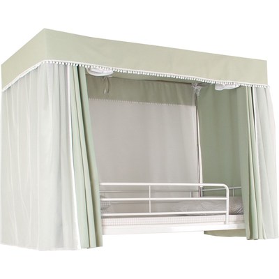 可意学生宿舍寝室纯色上铺上下铺单色加密拉锁蚊帐遮光床帘一体式