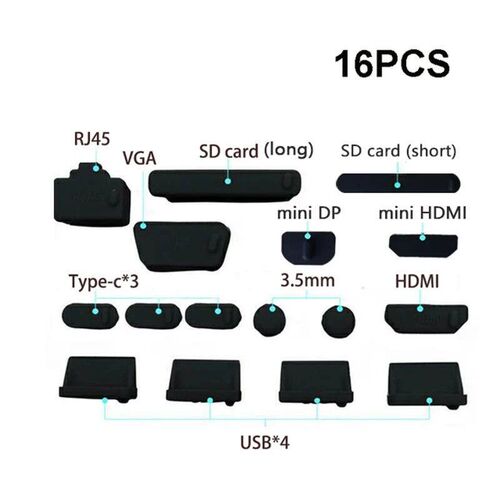 Anti-dust Plug Notebook Universal Anti Dust Plug 16Pcs Lapto
