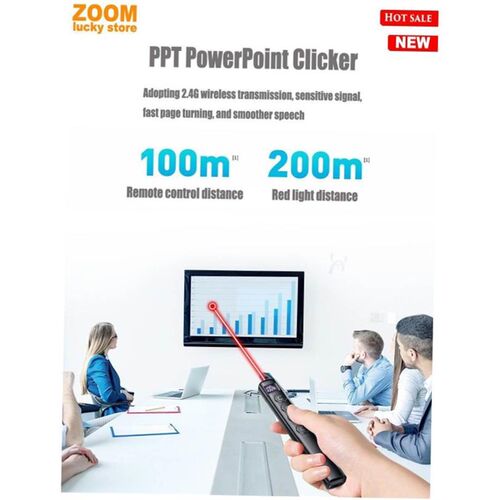 PPT PowerPoint Clicker Presentation Pen USB Laser Pointer