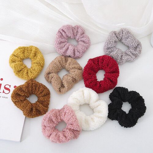 New Furry Winter Warm Soft Hair Scrunchies Warm Elastic Hair
