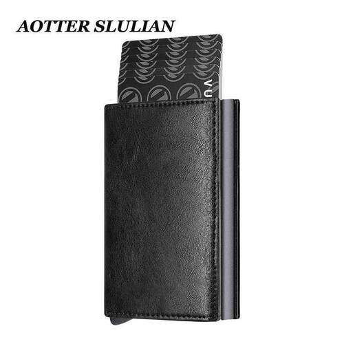 Men Smart Wallet Rfid Safe Anti-theft Holder Women Small Pur