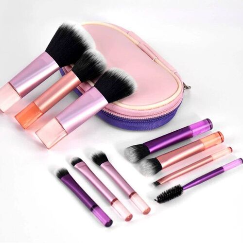 10pcs Mini Makeup Brush Set Powder Eyeshadow Foundation