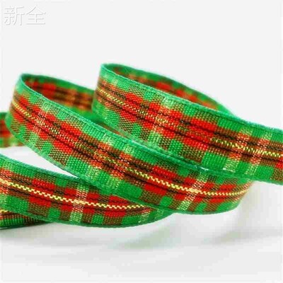 5yards 10MM Plaid Ribbon Christmas Plaid Ribbon For Hair Bow