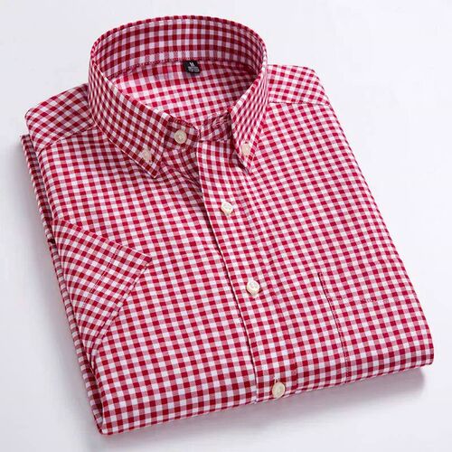 High Quality Mens Oxford Casual Shirts Leisure Design Plaid