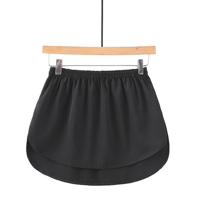 Spring Summer New Shirt Large Hem Short Skirt Black White