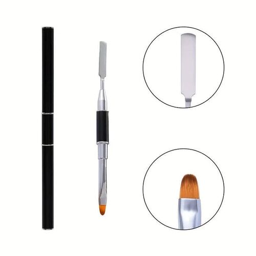 New Gel Brush & Picker 2 in 1 Design Nail Brush and Spatula