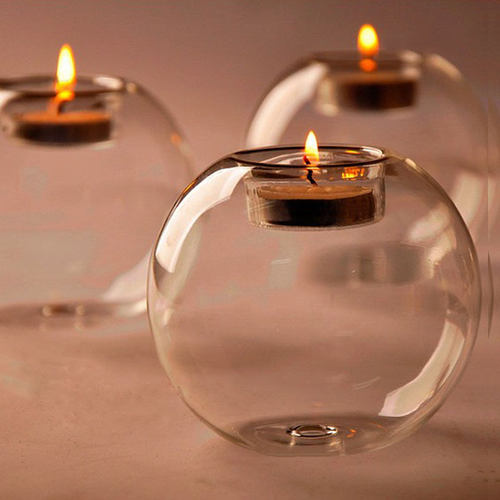 European Crystal Glass Candle Holder Xmas Halloween Decor Di