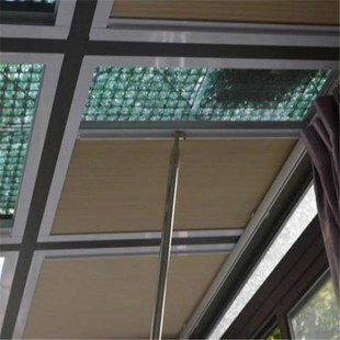 不锈钢拉钩蜂巢帘天窗顶棚拉杆遮阳天棚窗帘手动配推拉杆