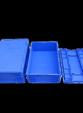 塑胶折叠箱汽配周转箱胶框HHS型号折叠可配盖子加厚胶箱运输物流