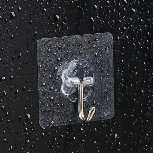 Home-use Transparent No-drill Hooks, Traceless Door-back Hoo