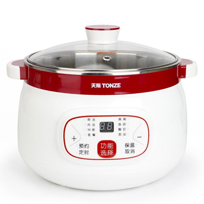 天际不锈钢隔水电炖锅陶瓷电炖盅全自动燕窝煲汤锅煮粥锅BB煲1.8L,厨房电器,电炖锅/煲汤锅/电炖盅,淘宝优惠券,粉丝福利购,淘宝优惠卷