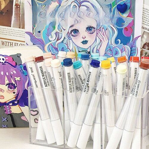 Portable 9-Colors Marker Pen Art Stationery Drawing/Painting