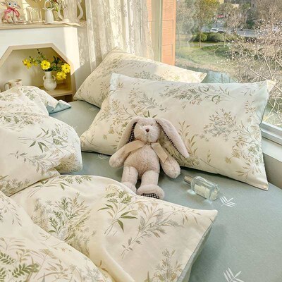 Cotton High-count Four-piece Set Floral Bedding Quilt Cover