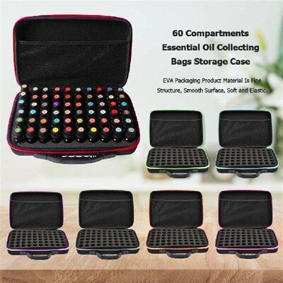 60 Slots Essential Oil Storage Bag Portable Travel Women