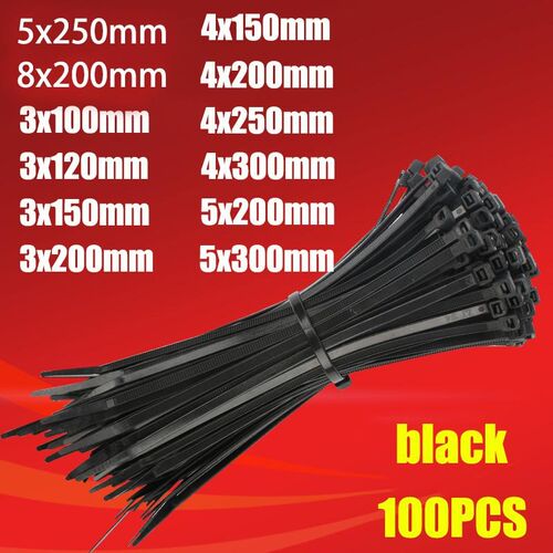 Plastic nylon cable tie 100 PCS black 5X300 cable tie fixing