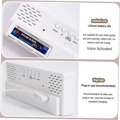 Smart LED Clock Bedside Digital Alarm Clocks Desktop Table E