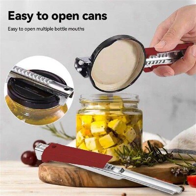 Stainless Steel Lid Opener Adjustable Arthritis Bottle