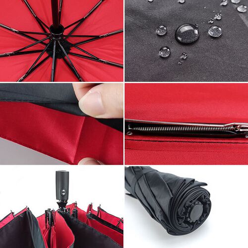 Double Umbrella Cloth 10 Ribs Umbrella Men Fully Automatic跨