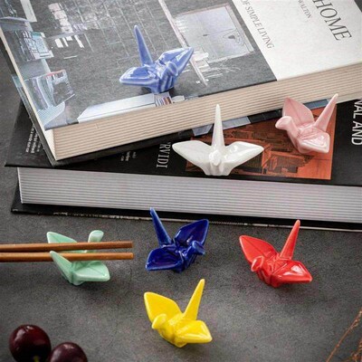 Ceramic paper crane Stick Rack Penholder Incense Burner Hold