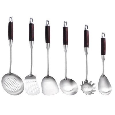 304 stainless steel pot shovel rotary rack kitchen spoon锅铲