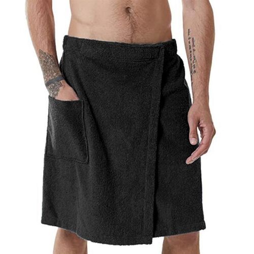 Men's soft towel comfortable bath wearable bathrobe