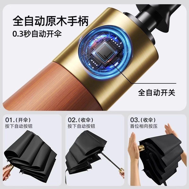 全自动雨伞男女晴雨两用木柄加厚加固人超大伞免费刻字定制广告,居家日用,伞,淘宝优惠券,粉丝福利购,淘宝优惠卷