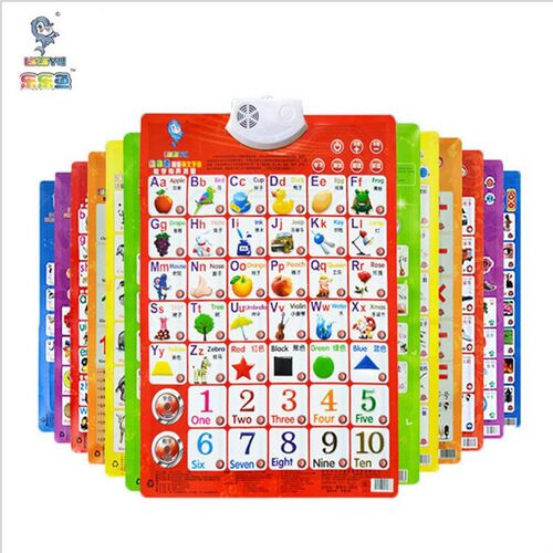 Kids Educational English Chinese Sound Wall Chart Poster for