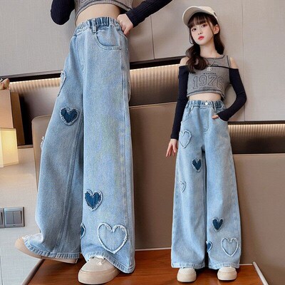 Denim Cargo Pants Toddler Girls women Kids Jeans Student for