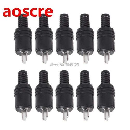 10 Pcs ABS+Metal 2 Pin DIN Speaker Plug 2-Pin Plug Hifi Loud