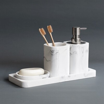 Bathroom Accessories Imitation marble Soap Dispenser Cotton