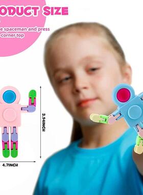 4PCS Fidget Sensory Spinner Toys Transformable Cha Robot Fin
