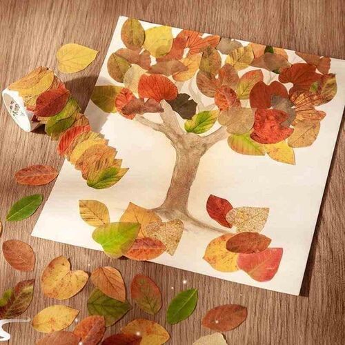 1 Pcs Washi Various leaves Tapes Paper Masking Tape Decorati