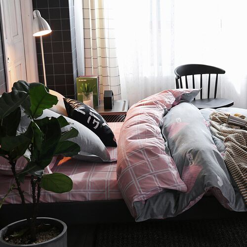 Duvet Cover Bed Sheet 4 Set Bedding Sheets School 磨毛四件套