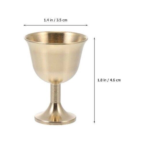 2pcs Copper Goblet Chalice Cup Heavy Duty Cocktail Glass