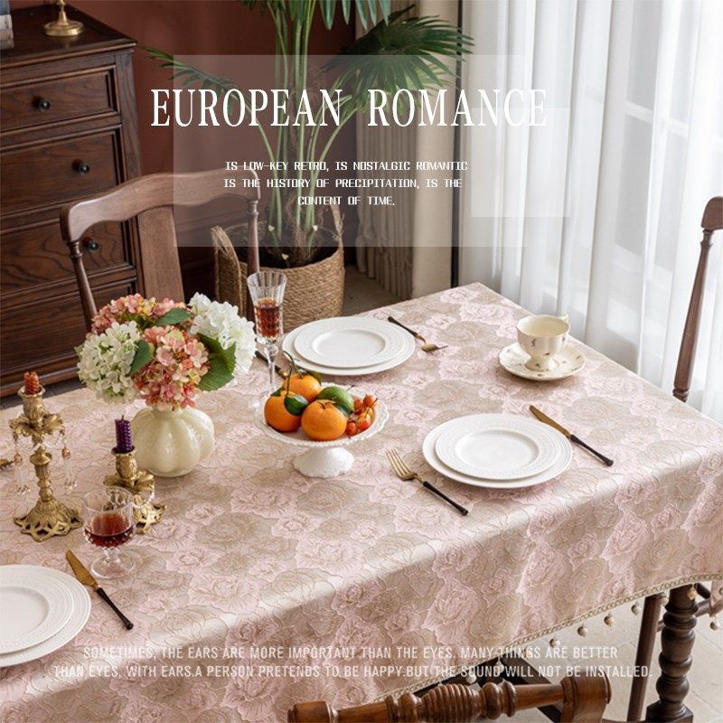 长方形桌布布艺家用欧式椭圆形高档复古别墅餐桌布定制茶几布台布,居家布艺,桌布,淘宝优惠券,粉丝福利购,淘宝优惠卷
