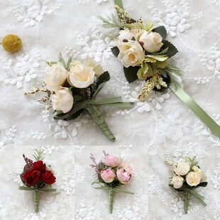 Groom Boutonniere Man Pin Suit Corsage Bridal Buttonhole Wed