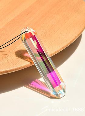 太阳捕手水晶彩虹棱镜挂件窗户卧室幻彩挂饰墙壁装饰风铃DIY配件