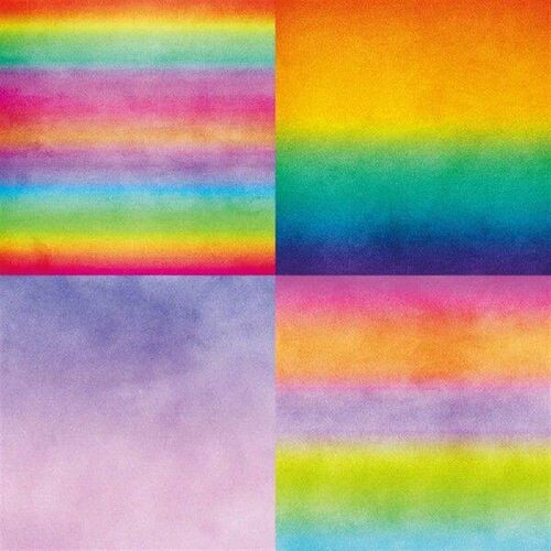 12 Pcs Gradient Color Background Craft Paper Collage Label