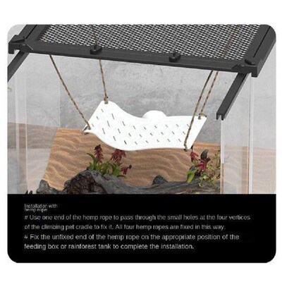 Waterproof Reptile Hammock Swing Perch Suction Cup Easy To