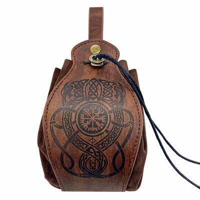 Tas Kantung Uang Viking Abad Pertengahan Cosplay Tas Pinggan