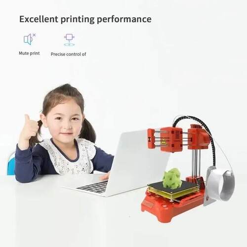 Entry Level Mini 3D Printer 100x100x100mm for Student & DIY,
