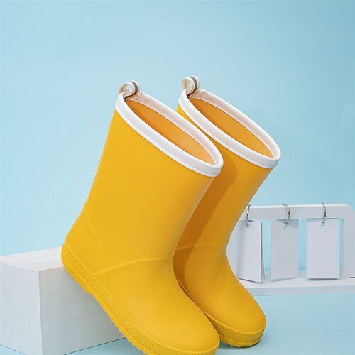 Solid Color Rain Boots, Mid-calf Rain Boots, Men And Women,
