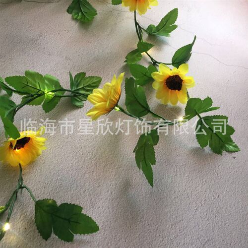 Wedding Decoration Sunflower Vine With Lights Chrysanthemum